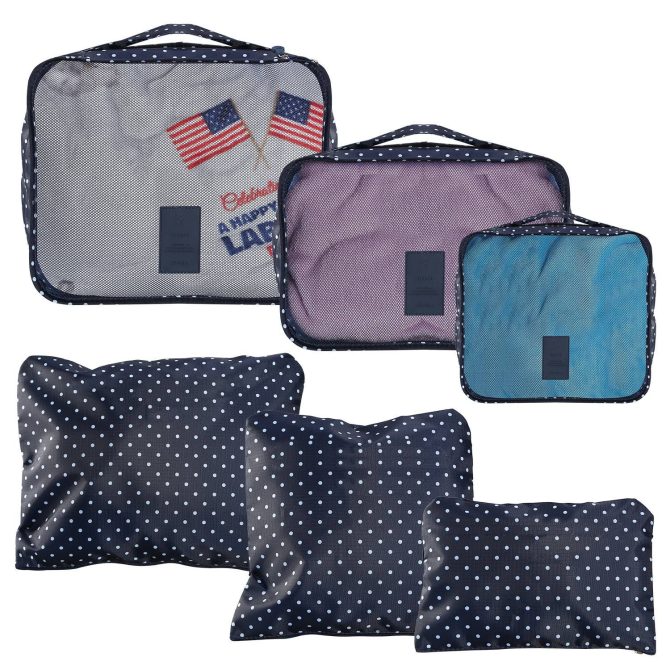 9Pcs/Set Clothes Storage Bags Water-Resistant Travel Luggage Organizer Clothing Packing Cubes for Blouse Hosiery Stocking Underwear - Image 55