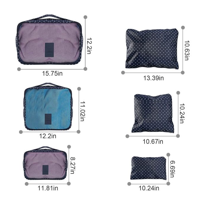 9Pcs/Set Clothes Storage Bags Water-Resistant Travel Luggage Organizer Clothing Packing Cubes for Blouse Hosiery Stocking Underwear - Image 56