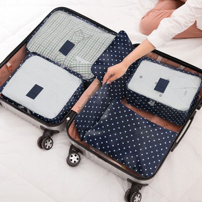 9Pcs/Set Clothes Storage Bags Water-Resistant Travel Luggage Organizer Clothing Packing Cubes for Blouse Hosiery Stocking Underwear - Image 57