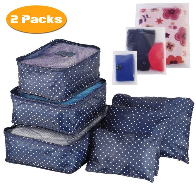 9Pcs/Set Clothes Storage Bags Water-Resistant Travel Luggage Organizer Clothing Packing Cubes for Blouse Hosiery Stocking Underwear - Image 60
