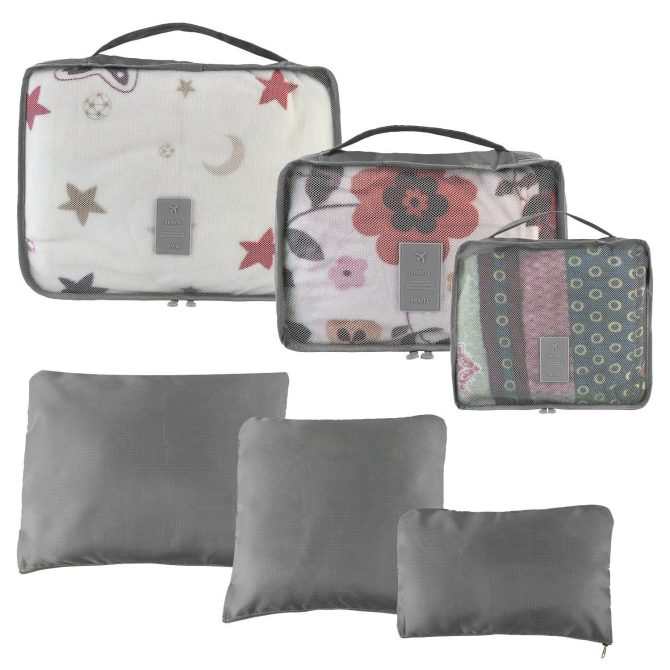 9Pcs/Set Clothes Storage Bags Water-Resistant Travel Luggage Organizer Clothing Packing Cubes for Blouse Hosiery Stocking Underwear - Image 5