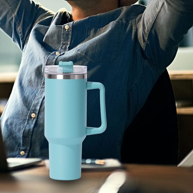 40oz large capacity tumbler, With Handle And Straw Lid, Insulated Reusable Stainless Steel Water Bottles Travel Mug Coffee Cup car cup water cup For Men Women Outdoor Camping Driving,  gift - Image 48