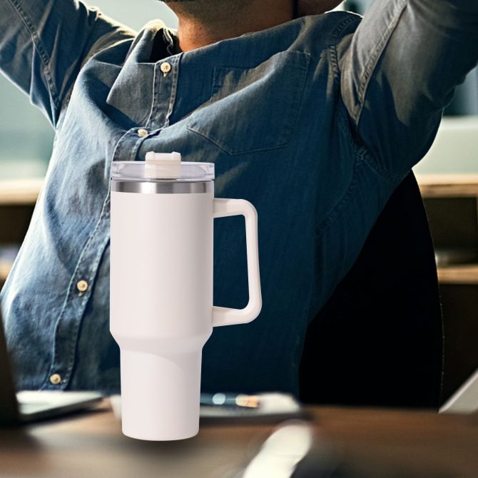 40oz large capacity tumbler, With Handle And Straw Lid, Insulated Reusable Stainless Steel Water Bottles Travel Mug Coffee Cup car cup water cup For Men Women Outdoor Camping Driving,  gift - Image 16