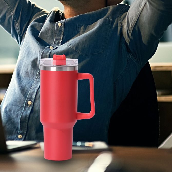 40oz large capacity tumbler, With Handle And Straw Lid, Insulated Reusable Stainless Steel Water Bottles Travel Mug Coffee Cup car cup water cup For Men Women Outdoor Camping Driving,  gift - Image 40