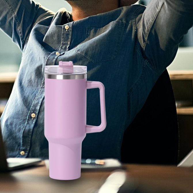 40oz large capacity tumbler, With Handle And Straw Lid, Insulated Reusable Stainless Steel Water Bottles Travel Mug Coffee Cup car cup water cup For Men Women Outdoor Camping Driving,  gift - Image 32