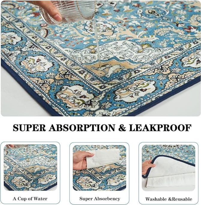 Qeils Washable Pee Pads for Dogs, 2 Pack Reusable Puppy Pads 36"x41" Super Absorbent Leakproof Dog Training Pads, Non-Slip Potty Pads for Floor, Crate, Couch, Whelping Pads Litter Mat Pet Supplies - Image 2