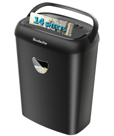 Cross Cut Paper Shredder,High-Performance,14-Sheet Capacity,6.6 Gallon Basket,P-4 Security-Jam Proof Heavy Duty Shredder for Home and Office