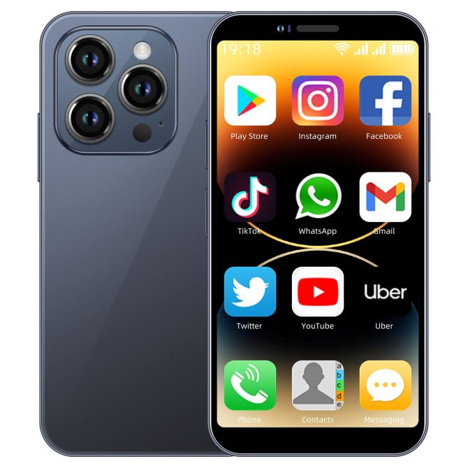 New Arrival 3+64GB i16 Mini Smartphone, 3.5HD Screen, 2600mAh Battery, Dual SIM, Facial Recognition, Pocket Phone, Gift For Kids phone