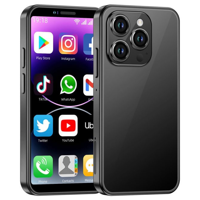 Gift For Kids 4G i16 Mini Smartphone, 3+64 GB Small Unlocked Smartphone, 3.5 HD Screen, 2600mAh Battery, Dual SIM, Facial Recognition, Pocket Phone - Image 2