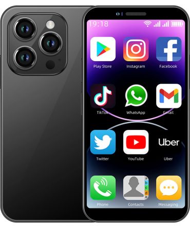 Gift For Kids 4G i16 Mini Smartphone, 3+64 GB Small Unlocked Smartphone, 3.5 HD Screen, 2600mAh Battery, Dual SIM, Facial Recognition, Pocket Phone