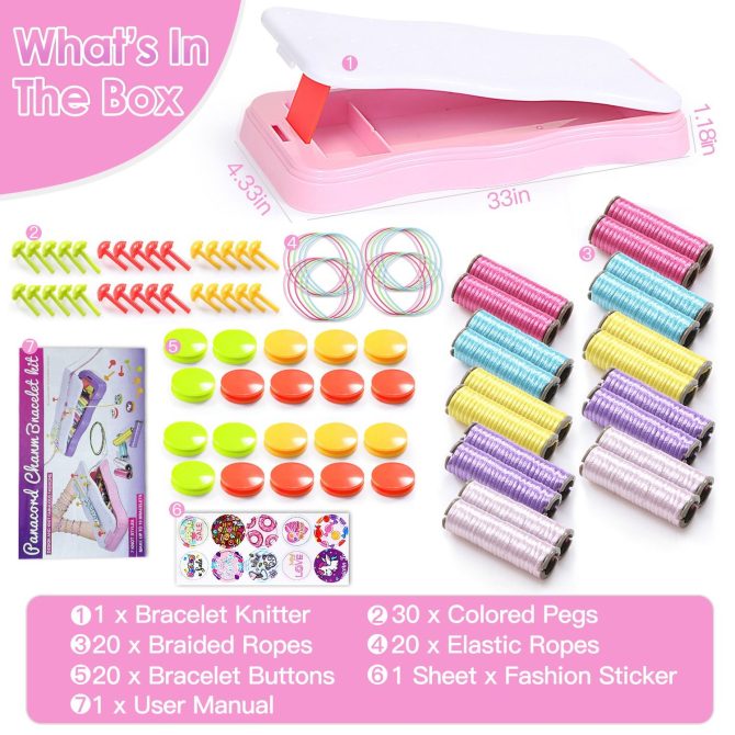 Bracelet Making Kit DIY Arts and Crafts Toys Kids Travel Activity Set Birthday Gifts For 6 7 8 9 10 11 12 Year Old Girls - Image 11