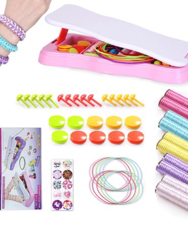 Bracelet Making Kit DIY Arts and Crafts Toys Kids Travel Activity Set Birthday Gifts For 6 7 8 9 10 11 12 Year Old Girls