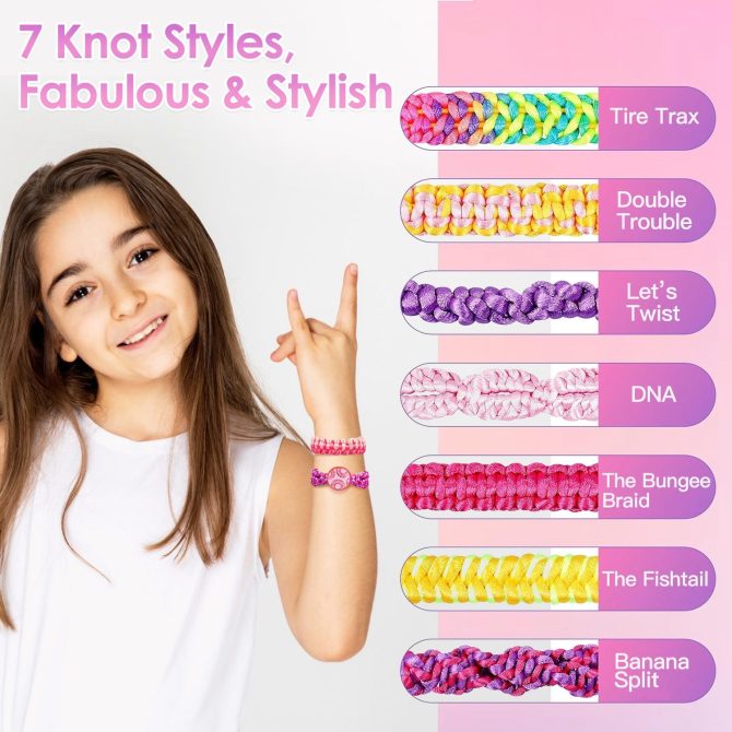 Bracelet Making Kit DIY Arts and Crafts Toys Kids Travel Activity Set Birthday Gifts For 6 7 8 9 10 11 12 Year Old Girls - Image 8