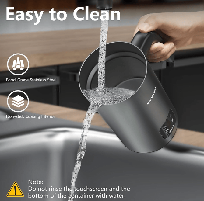 300W Multifunctional cold / hot milk foam 300ml Fully Automatic Milk Heater 360° rotating base SUS304 without BPA adjustable temperature and thickness cappuccino chocolate protein powder mixer cold - Image 21