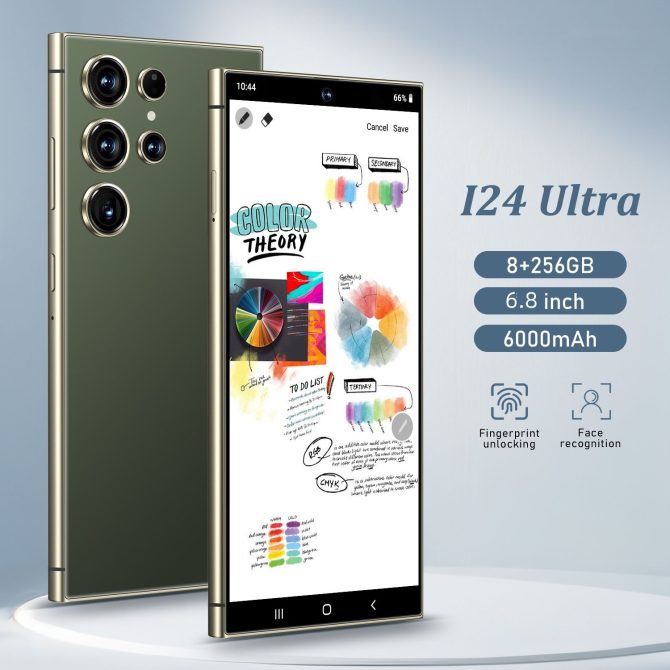 8GB+256GB I24 Ultra Android 13 Smartphone - 6.8"HD Display, 6000mAh Battery, Built-in Stylus Pen, Unlocked Cell Phone For Global Use(Dark green) - Image 3