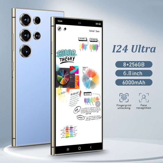 8GB+256GB I24 Ultra Android 13 Smartphone - 6.8"HD Display, 6000mAh Battery, Built-in Stylus Pen, Unlocked Cell Phone For Global Use(Blue) - Image 3