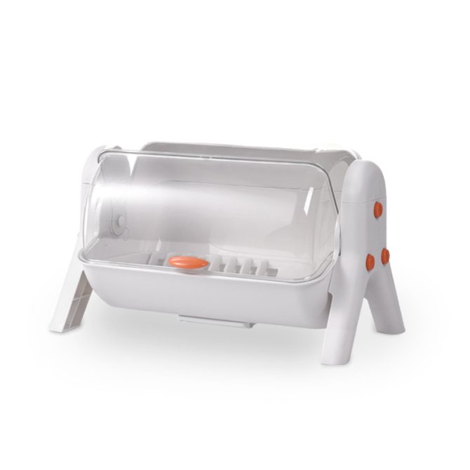 Kitchen Double Layer Cupboards Utensil Storage Box Plastic with Lid Dish Tray Drain Bowl Rack Storage Shelf - Image 5