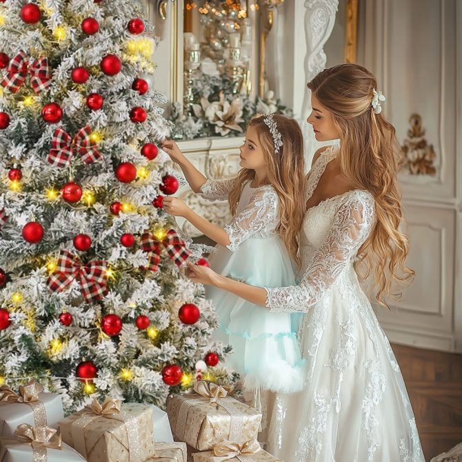 6FT Artificial Hinged Christmas Tree Snow Flocked Pine Tree with Solid Metal Stand Festival Xmas Tree for Indoor Outdoor - Image 18