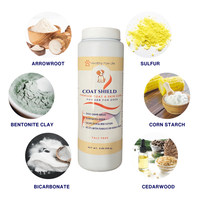 COAT SHIELD - Canine Dry Powder and Gentle Skin Cleanser for Allergies and Irritation for Dogs | Alleviate Odors and Itchiness | Holistic Remedy and Soothing Formula | Relief for Itchiness and Yeast - Image 2