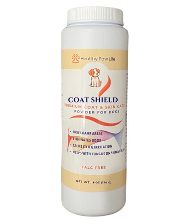 COAT SHIELD - Canine Dry Powder and Gentle Skin Cleanser for Allergies and Irritation for Dogs | Alleviate Odors and Itchiness | Holistic Remedy and Soothing Formula | Relief for Itchiness and Yeast