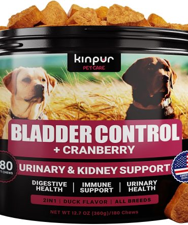 180 Cranberry Chews Dog Cranberry Supplement Natural Aid for Urinary Tract Bladder Kidney Health Immune Support for Dogs of All Ages and Breeds Duck Flavor
