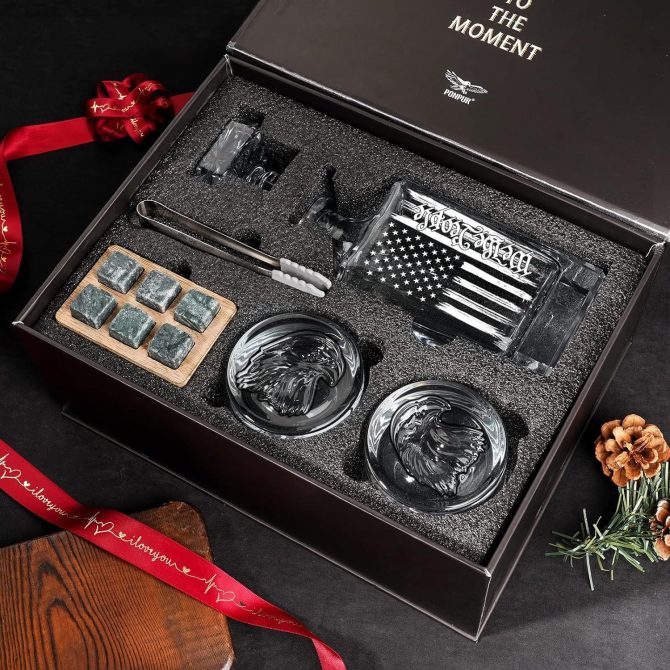 Whiskey Decanter Set with 2 Whisky Glasses - Image 2