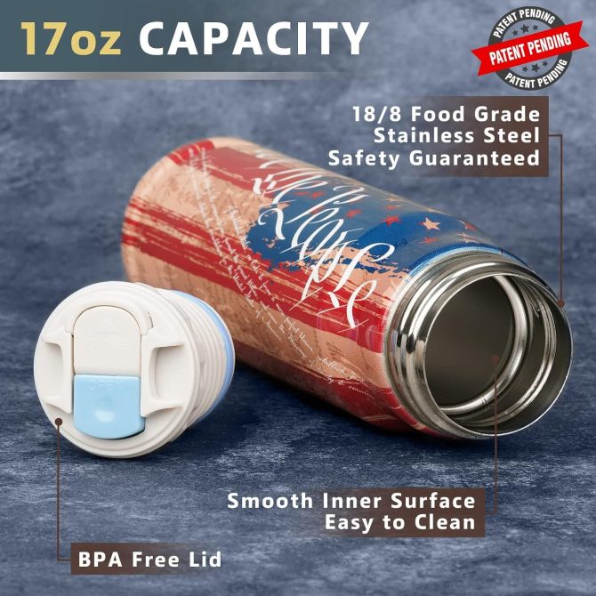 WE THE PEOPLE USA Flag Stainless Steel Bullet Tumbler - Image 11