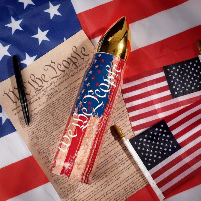WE THE PEOPLE USA Flag Stainless Steel Bullet Tumbler - Image 12