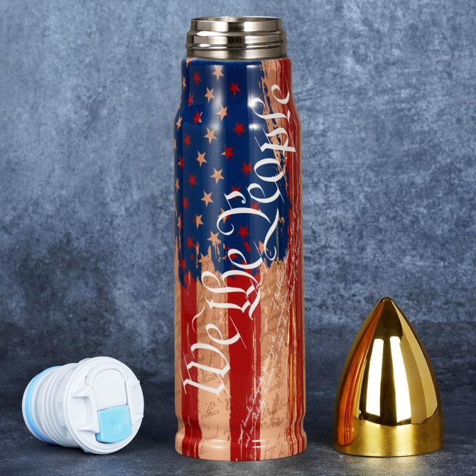 WE THE PEOPLE USA Flag Stainless Steel Bullet Tumbler - Image 8