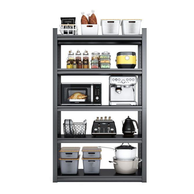 78"H 5 Tier Metal Shelves for Storage Garage Shelving 2000LBS Heavy Duty Storage Shelves Adjustable Garage Shelf Industrial Shelving Unit Storage Utility Rack,47.2"W*18"D*78"H,Black - Image 16