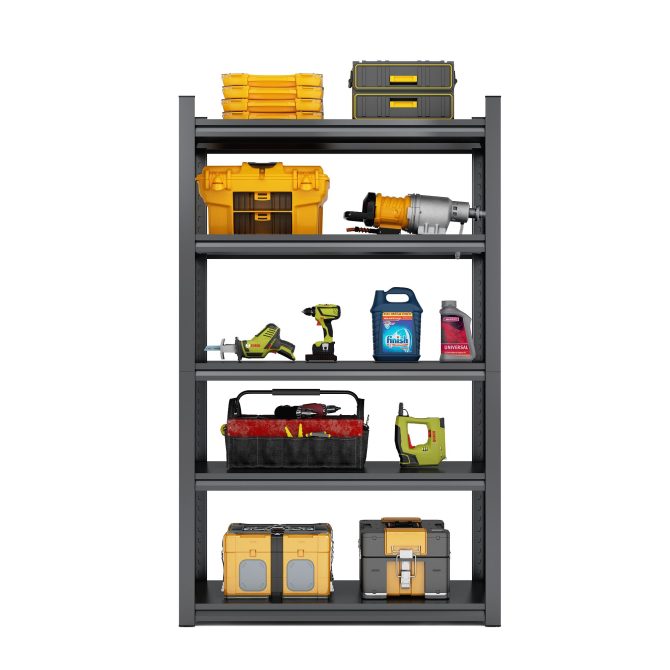 78"H 5 Tier Metal Shelves for Storage Garage Shelving 2000LBS Heavy Duty Storage Shelves Adjustable Garage Shelf Industrial Shelving Unit Storage Utility Rack,47.2"W*18"D*78"H,Black - Image 4