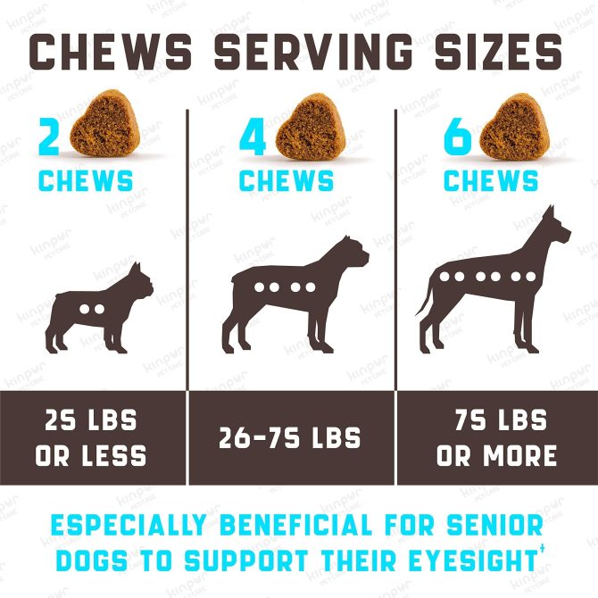 Eye Vitamins for Dogs Dog Vision Supplement for Tear Stains Dog Eye Care Immune Support Vitamin С Carrot Fish Oil Lutein 180 Soft Chews with Duck Flavor for All Breeds and Ages - Image 4