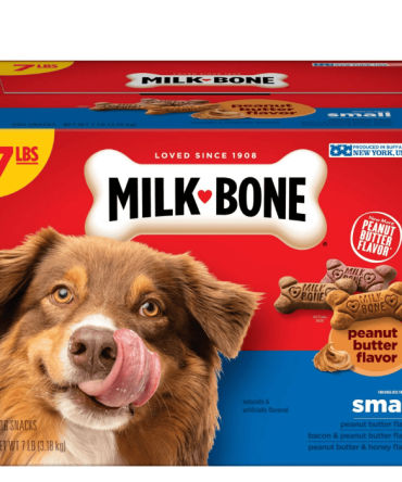 Milk-Bone Peanut Butter Flavor Naturally & Artificially Flavored Dog Biscuits, Crunchy Dog Treats, 7 Pounds