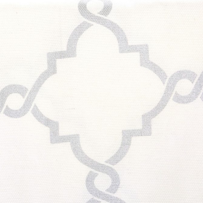 Fretwork Print Grommet Top Window Valance Ivory/Grey 50x18" - Image 5