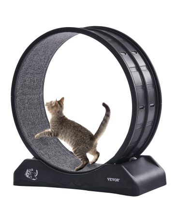 VEVOR Cat Exercise Wheel 31.5 in Large Indoor Cat Running Wheel Treadmill Black