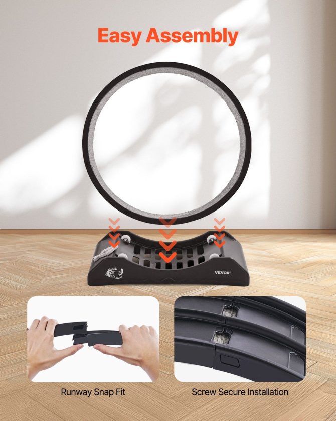 VEVOR Cat Exercise Wheel 31.5 in Large Indoor Cat Running Wheel Treadmill Black - Image 5