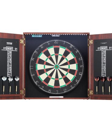 VEVOR Dartboard and Cabinet Set Official Size Complete Accessory Steel Tip Dart