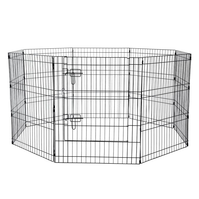 Dog Playpen 8 Panels Foldable Metal Dog Exercise Pen with Bottom Pad 30"H - Image 11