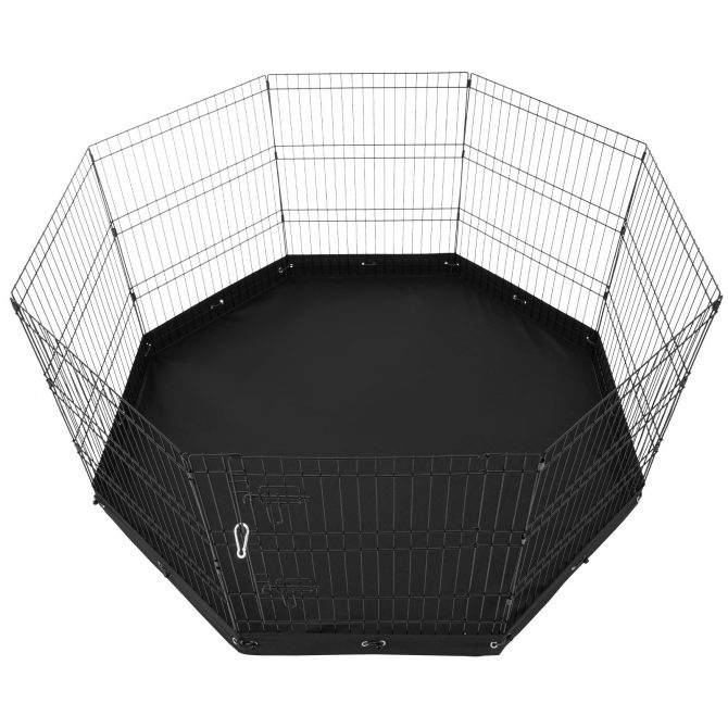 Dog Playpen 8 Panels Foldable Metal Dog Exercise Pen with Bottom Pad 30"H - Image 10