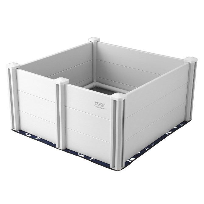 VEVOR Dog Whelping Box 38.6x38.6x18.1in PVC with Rails Pee Pad for Dogs Puppies - Image 10