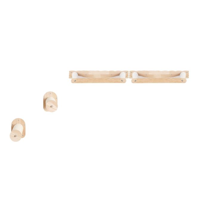 VEVOR Wall Mounted Cat Shelves with 2 Jumping Posts & 2 Hammocks up to 40 lbs - Image 11