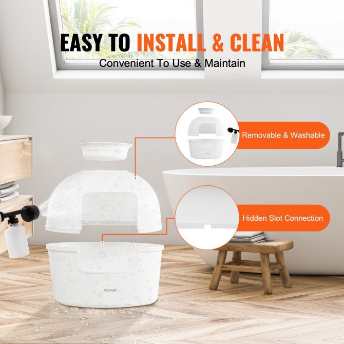 VEVOR Odor-Free Plant Cat Litter Box Hidden Cat Litter Box with Artificial Plant - Image 5