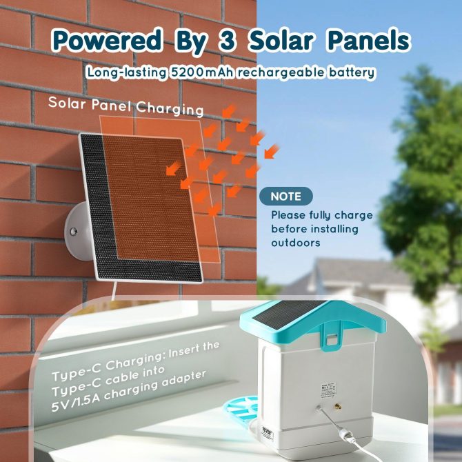 VEVOR Smart Bird Feeder with Camera AI Identify 10000+ Bird Specie Solar-Powered - Image 5