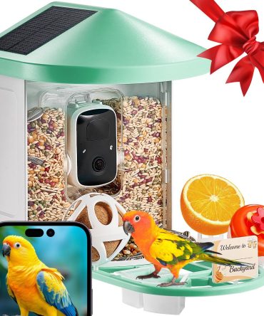 VEVOR Smart Bird Feeder with Camera 2K HD AI Identify Bird Species Solar-Powered