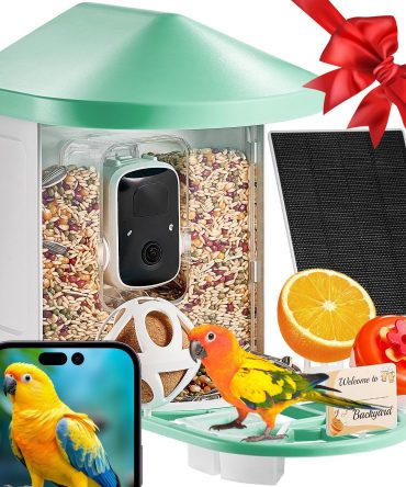 VEVOR Smart Bird Feeder with Camera 2K HD AI Identify Bird Species Auto Capture