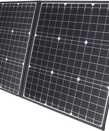 GOFORT 100W 18V Portable Solar Panel;  Foldable Solar Charger with 5V USB;  QC 3.0;  DC Output;  Compatible with Solar Generator Power Station Phones Laptops Tablet for Outdoor Camping RV