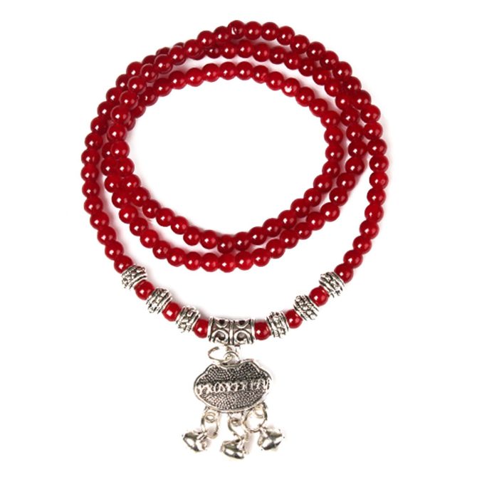 Red Agate Beaded Good Lock Bracelet - Image 7