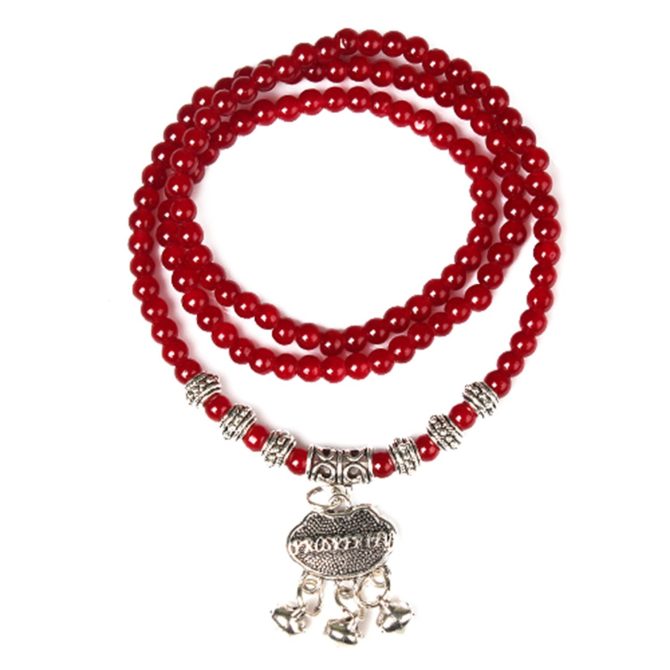 Red Agate Beaded Good Lock Bracelet - Image 8
