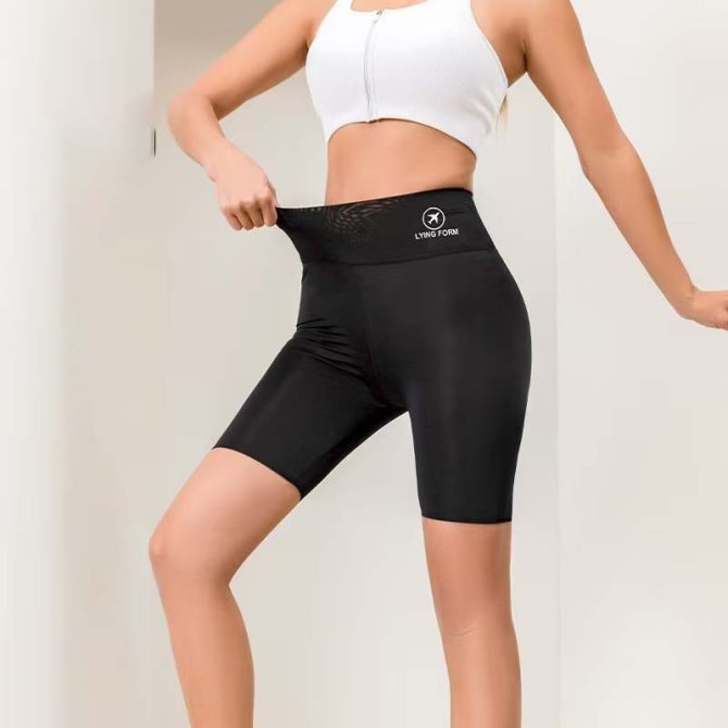 Women's High-Waisted Peach Lift Sharkskin Biker Shorts – Lightweight 5-Inch Yoga & Workout Compression Shorts' - Image 22