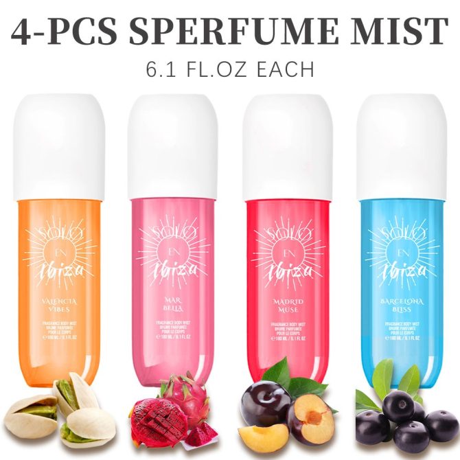 [SOLO EN IBIZA Mist] 4pcs Set SOLO EN IBIZA6.1fl.oz Long-Lasting Hair & Body Fragrance Misfor Women Perfect for Dating, Parties and GiftGiving - Image 69